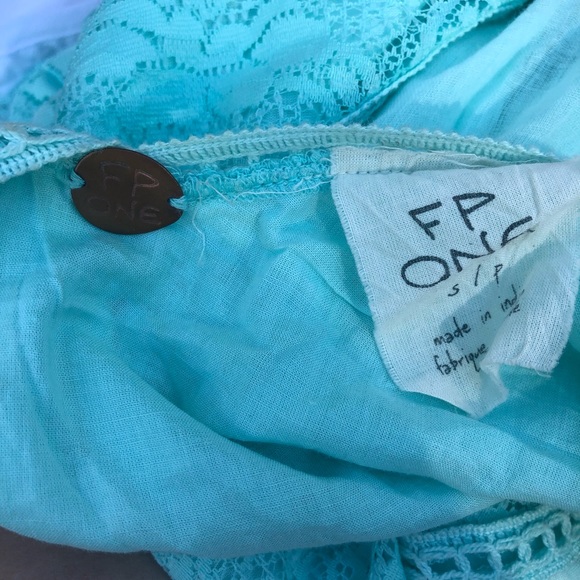 Free People One Angel Lace Tiffany blue dress - Picture 8 of 8